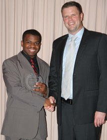 Jamez Davis with Dr. Christopher E. Swanson